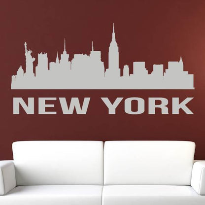 New York USA Manhattan Cityscape Skyline Wall Art Sticker | Apex Stickers