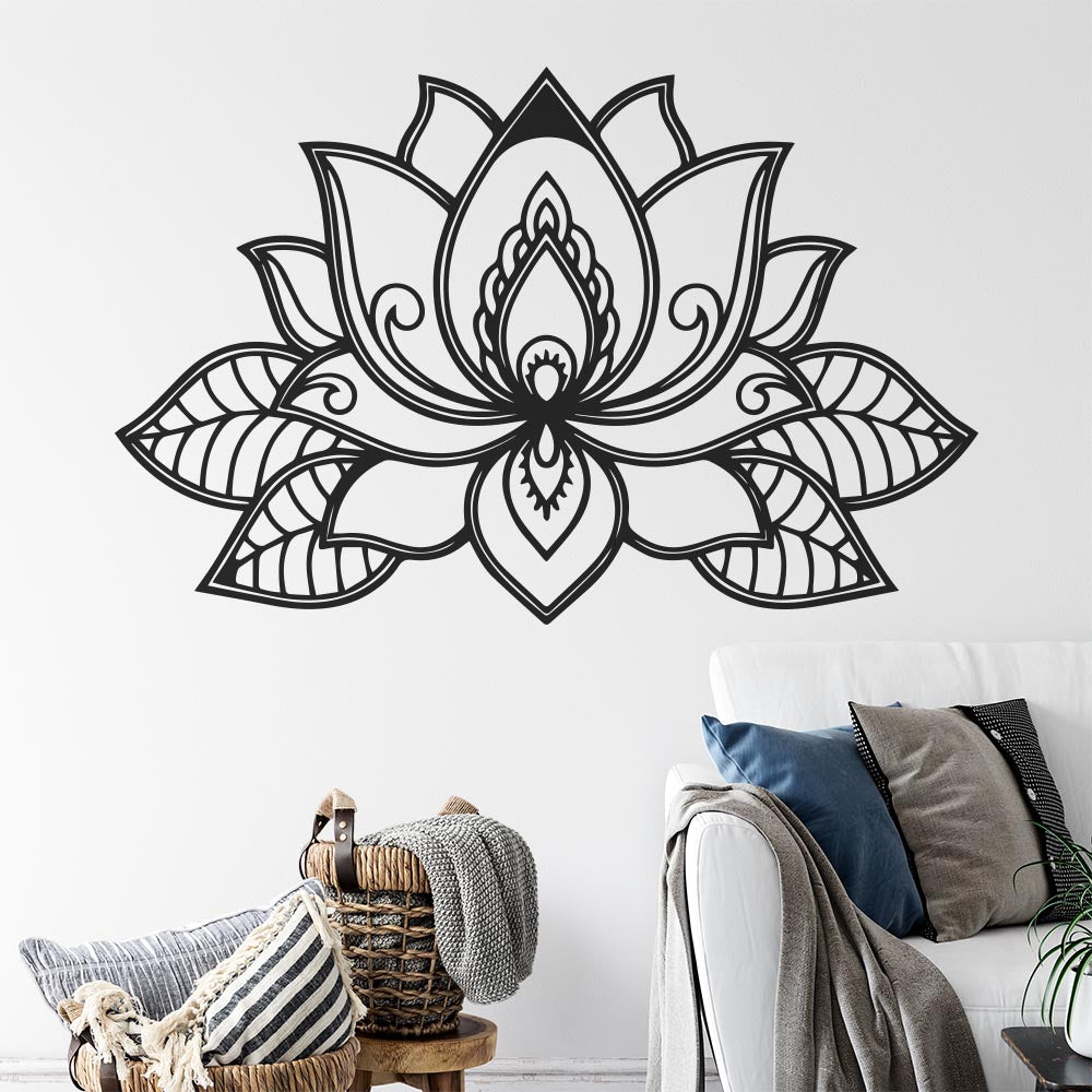 Mandala Simple Lotus Flower Wall Sticker | Apex Stickers