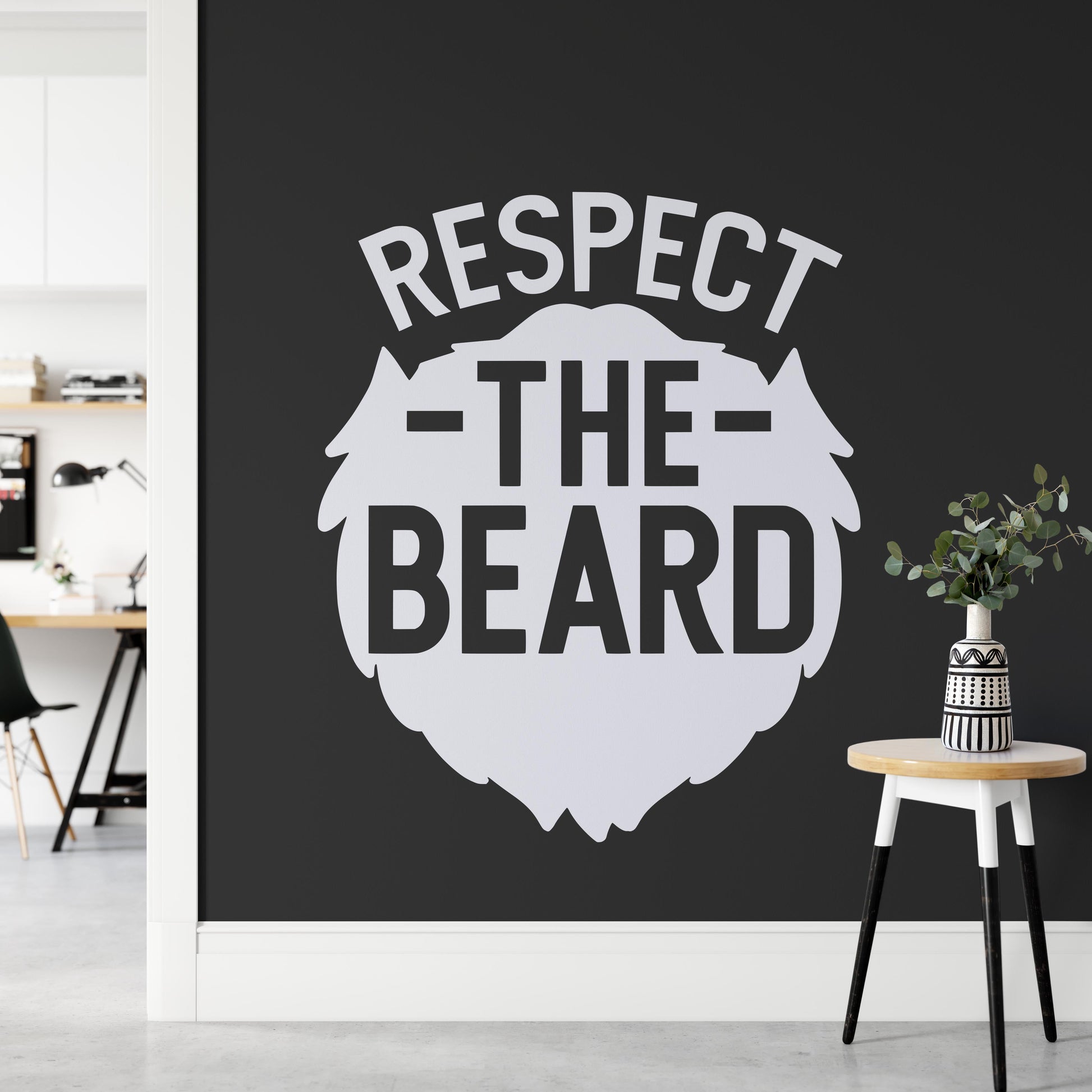Respect The Beard Wall Sticker | Apex Stickers