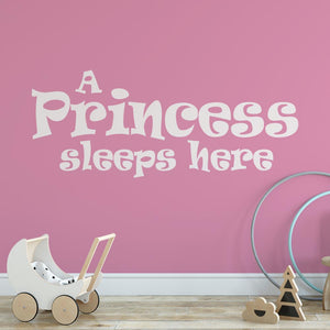 A Princess Sleeps Here Wall Art Sticker | Apex Stickers