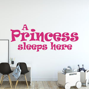 A Princess Sleeps Here Wall Art Sticker | Apex Stickers