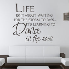 Load image into Gallery viewer, Life isn&#39;t about waiting for the storm to pass Wall Art Sticker | Apex Stickers
