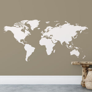 Map of the World Wall Art Sticker (AS10009) | Apex Stickers