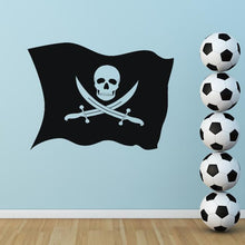 Load image into Gallery viewer, Pirate Flag Jolly Roger Wall Art Sticker | Apex Stickers
