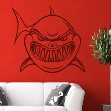 Load image into Gallery viewer, Angry Shark Wall Art Sticker | Apex Stickers
