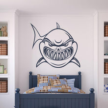 Load image into Gallery viewer, Angry Shark Wall Art Sticker | Apex Stickers
