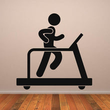 Load image into Gallery viewer, Treadmill Gym Runner Wall Art Sticker | Apex Stickers
