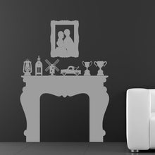 Load image into Gallery viewer, Fire Place Mantelpiece Wall Art Sticker | Apex Stickers
