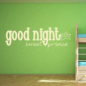 Goodnight Sweet Prince Wall Art Sticker | Apex Stickers