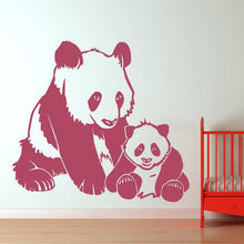 Load image into Gallery viewer, Mother and Baby Panda Bears Wall Art Sticker | Apex Stickers
