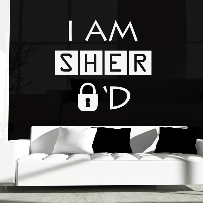 I Am SHER Locked Sherlock Wall Art Sticker | Apex Stickers