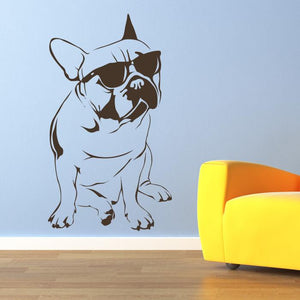 French Bulldog wearing Sunglasses Wall Art Sticker | Apex Stickers