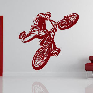 BMX Bike Stunt Rider Wall Art Sticker | Apex Stickers