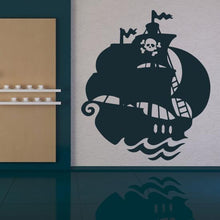 Load image into Gallery viewer, Kids Pirate Ship Wall Art Sticker | Apex Stickers

