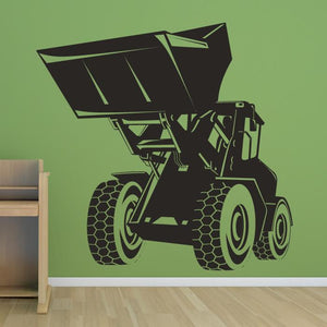 Digger Construction Truck Wall Art Sticker | Apex Stickers