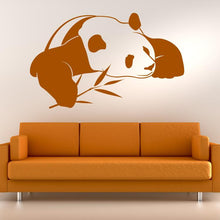 Load image into Gallery viewer, Sleeping Panda with Bamboo Wall Art Sticker | Apex Stickers
