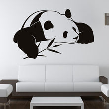 Load image into Gallery viewer, Sleeping Panda with Bamboo Wall Art Sticker | Apex Stickers
