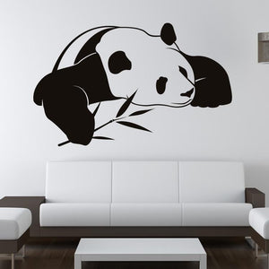 Sleeping Panda with Bamboo Wall Art Sticker | Apex Stickers