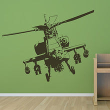 Load image into Gallery viewer, Apache Gunship Army Helicopter Wall Art Sticker | Apex Stickers
