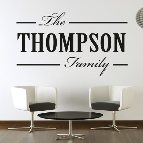 Personalised Family Surname Wall Art Sticker | Apex Stickers
