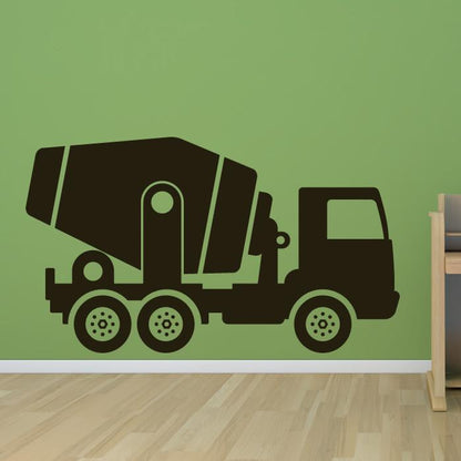 Cement Mixer Truck Wall Art Sticker | Apex Stickers