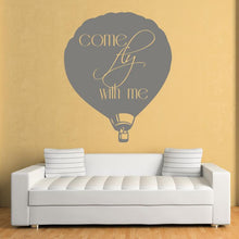 Load image into Gallery viewer, Come Fly With Me Hot Air Balloon Wall Art Sticker | Apex Stickers
