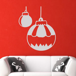Christmas Baubles Wall Art Sticker | Apex Stickers