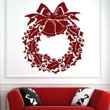 Load image into Gallery viewer, Christmas Holly Berry Wreath Wall Art Sticker | Apex Stickers
