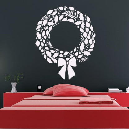 Christmas Holly Berry Wreath Wall Decal | Apex Stickers