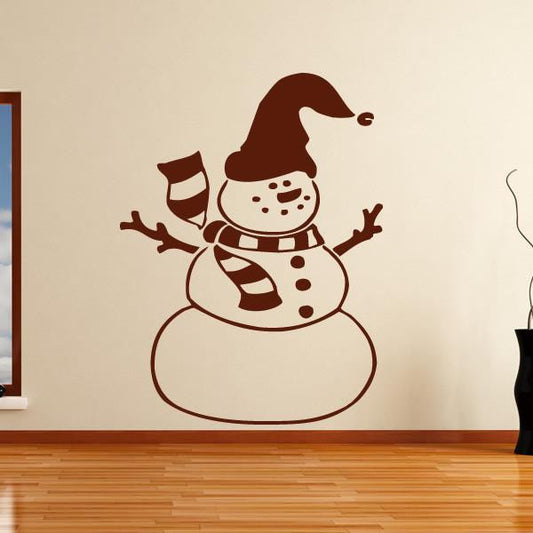 Christmas Snowman Wall Art Sticker | Apex Stickers