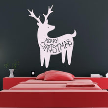 Load image into Gallery viewer, Merry Christmas Reindeer Wall Art Sticker | Apex Stickers
