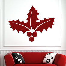 Load image into Gallery viewer, Christmas Holly and Berries Wall Art Sticker | Apex Stickers
