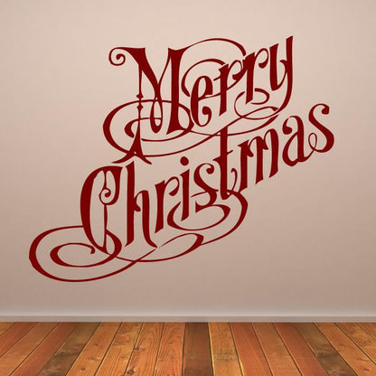 Merry Christmas Quote Wall Art Sticker | Apex Stickers