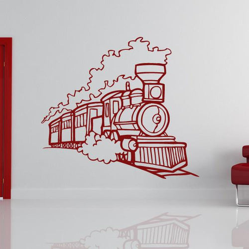 Cartoon Steam Engine Train Wall Sticker | Apex Stickers