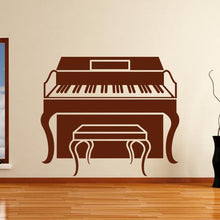 Load image into Gallery viewer, Piano with Stool Musical Instrument Wall Art Sticker | Apex Stickers
