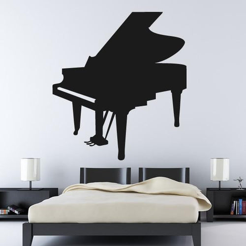 Grand Piano Musical Instrument Wall Art Sticker | Apex Stickers
