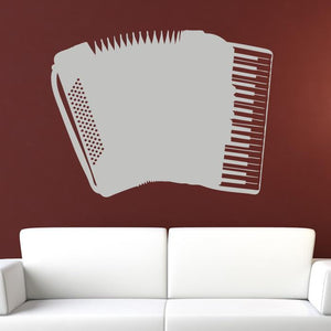 Accordion Musical Instrument Wall Art Sticker | Apex Stickers
