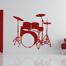 Load image into Gallery viewer, Drums Drumkit Wall Art Sticker | Apex Stickers
