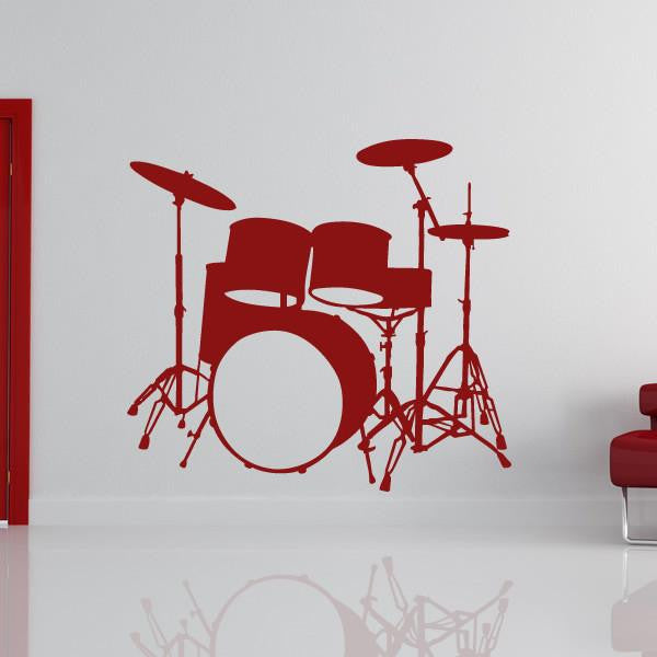 Drums Drumkit Wall Art Sticker | Apex Stickers
