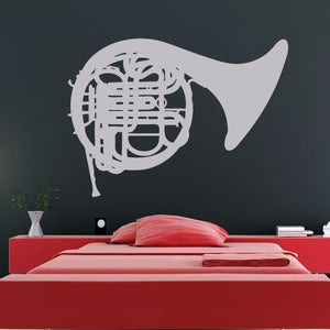 French Horn Musical Instrument Wall Art Sticker | Apex Stickers