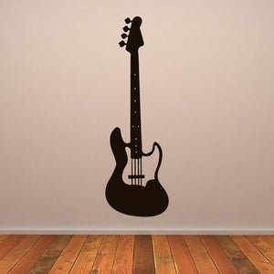 Bass Electric Guitar Musical Instrument Wall Art Sticker | Apex Stickers