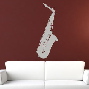 Saxophone Jazz Sax Musical Instrument Wall Art Sticker | Apex Stickers