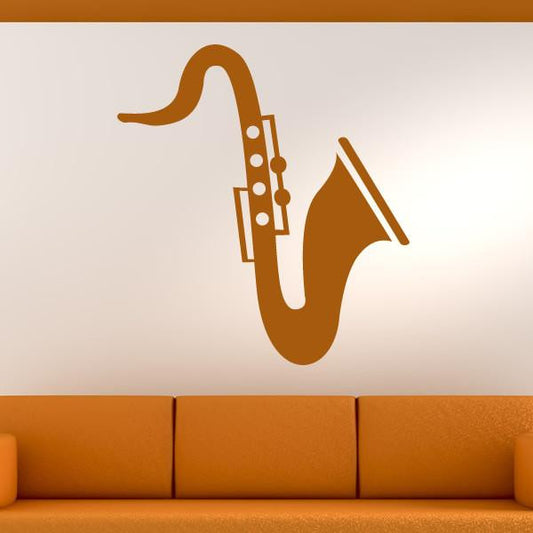 Saxophone Design Musical Instrument Wall Art Sticker | Apex Stickers