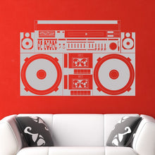Load image into Gallery viewer, Ghetto Blaster 80&#39;s Stereo Tape Deck Wall Art Sticker | Apex Stickers
