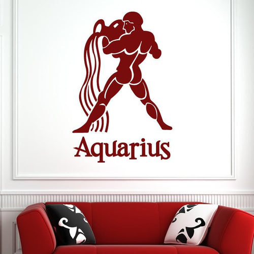 Aquarius Zodiac Star Sign Horoscope Wall Art Sticker | Apex Stickers