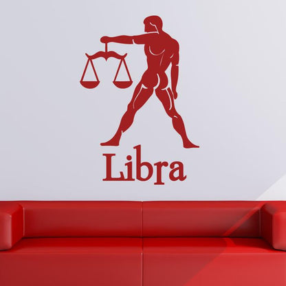 Libra Zodiac Star Sign Horoscope Wall Art Sticker | Apex Stickers