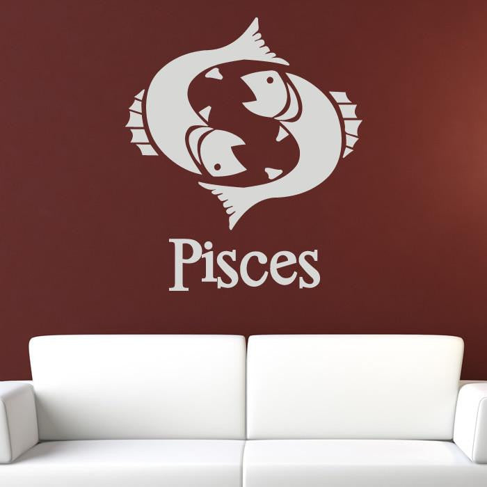 Pisces Zodiac Star Sign Horoscope Wall Art Sticker | Apex Stickers