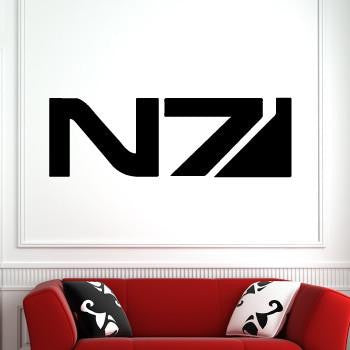 Mass Effect N7 Insignia Computer Game Logo Wall Art Sticker | Apex Stickers