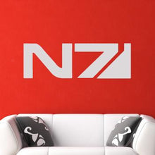 Load image into Gallery viewer, Mass Effect N7 Insignia Computer Game Logo Wall Art Sticker | Apex Stickers
