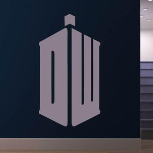 Doctor Who DR Tardis Logo Wall Art Sticker | Apex Stickers